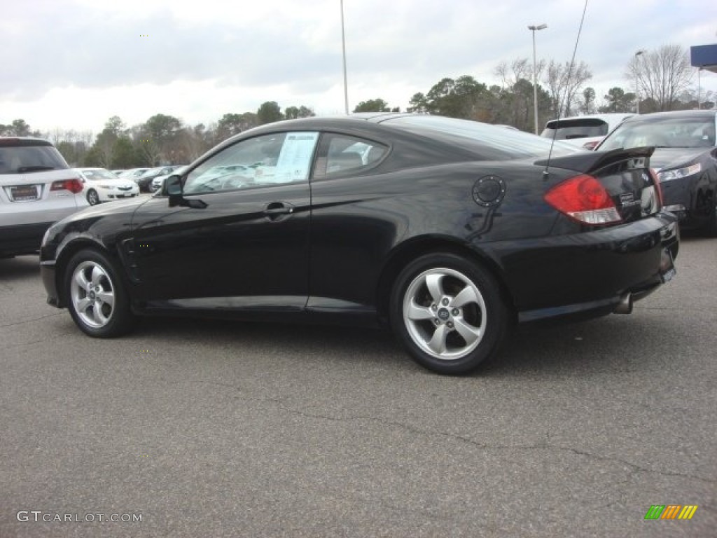 2006 Tiburon GS - Obsidian Black / Black photo #3
