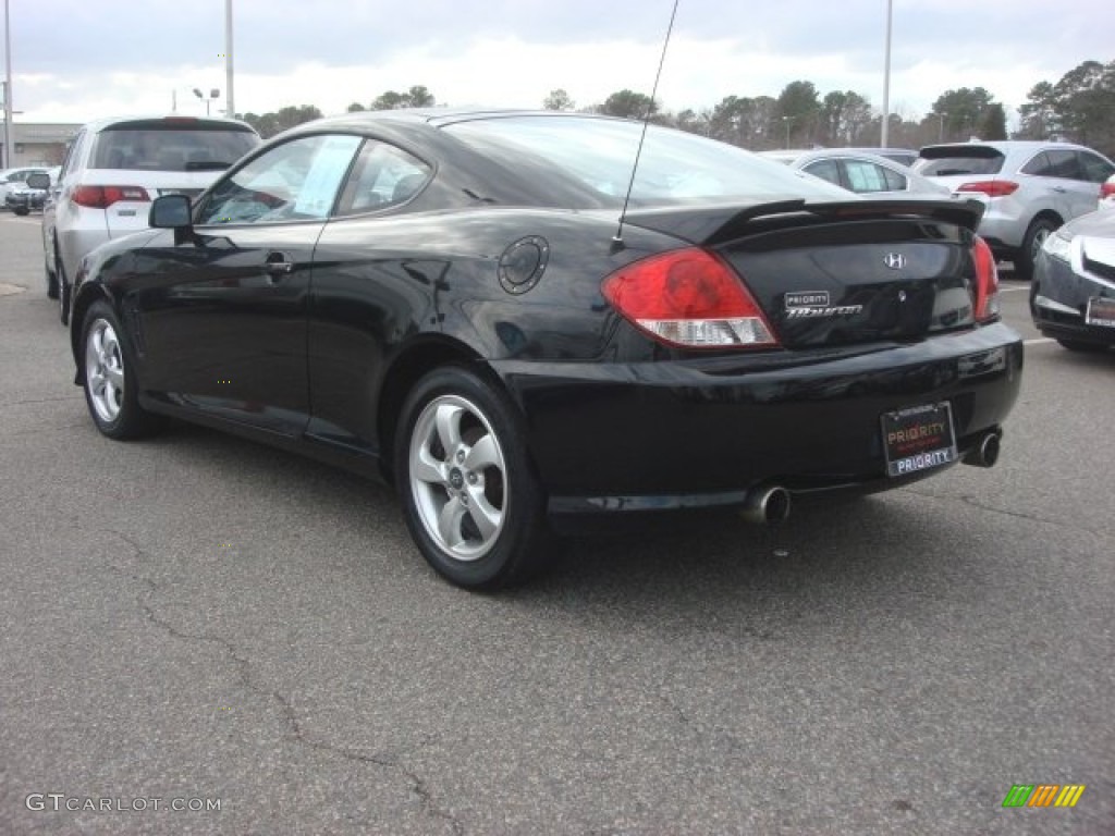 2006 Tiburon GS - Obsidian Black / Black photo #4