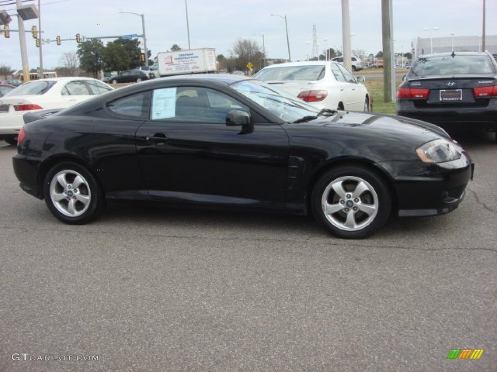 2006 Tiburon GS - Obsidian Black / Black photo #6