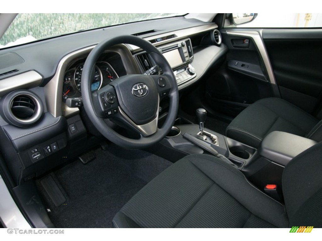 Black Interior 2013 Toyota RAV4 XLE AWD Photo #76654614