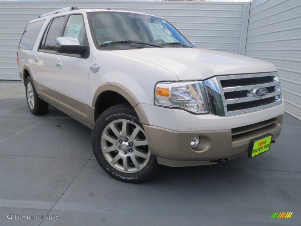 2013 Expedition EL King Ranch 4x4 - White Platinum Tri-Coat / King Ranch Charcoal Black/Chaparral Leather photo #1