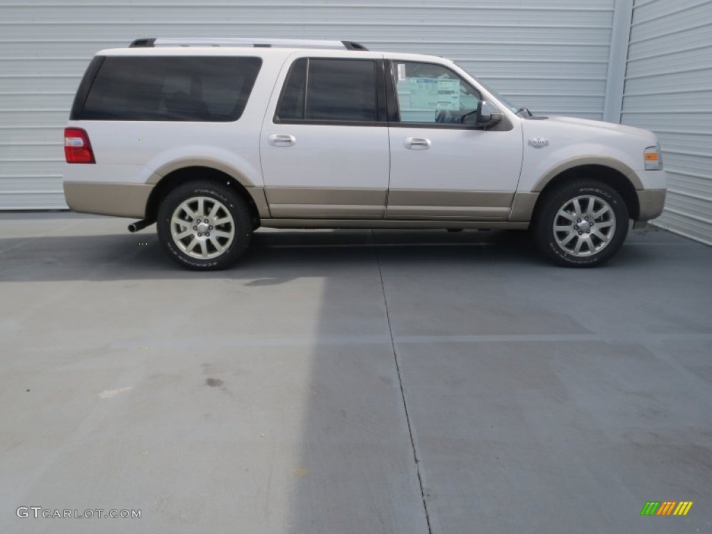 White Platinum Tri-Coat 2013 Ford Expedition EL King Ranch 4x4 Exterior Photo #76654824
