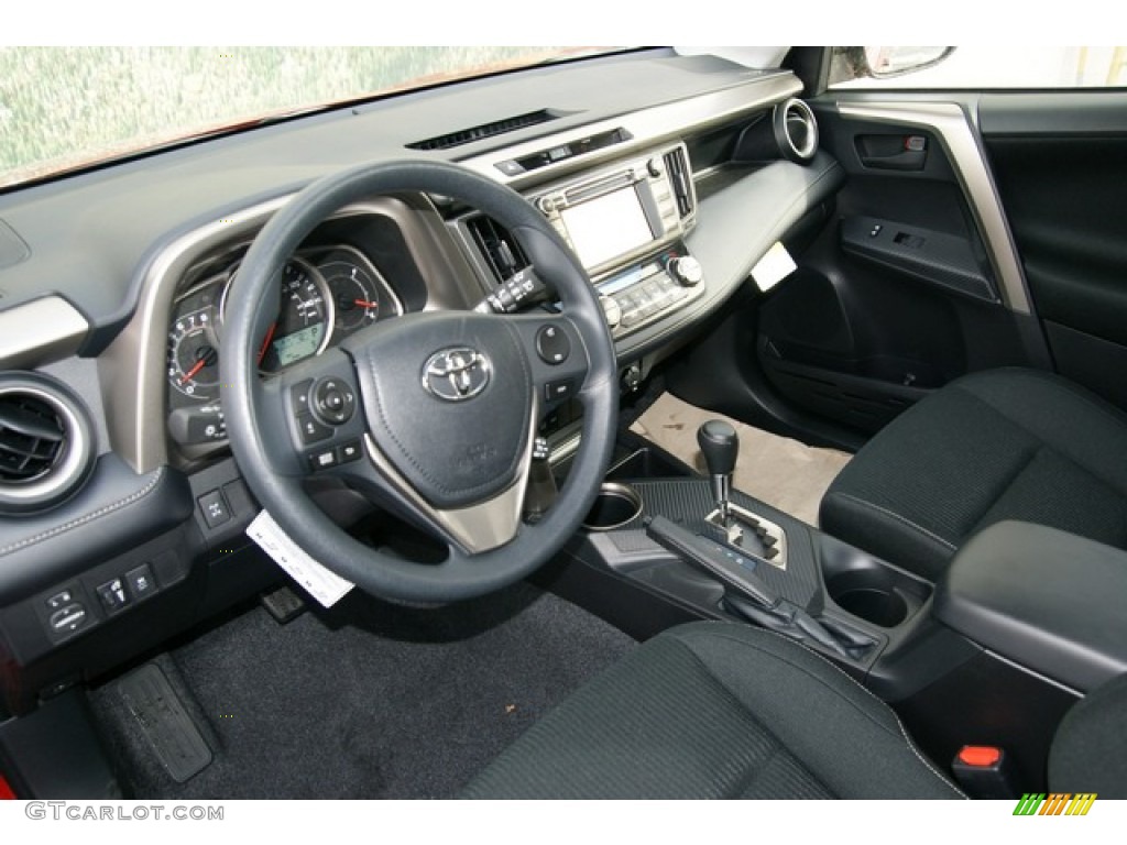 Black Interior 2013 Toyota RAV4 XLE AWD Photo #76655240
