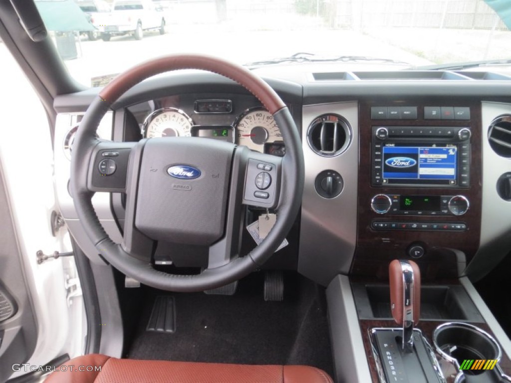 2013 Ford Expedition EL King Ranch 4x4 King Ranch Charcoal Black/Chaparral Leather Dashboard Photo #76655475