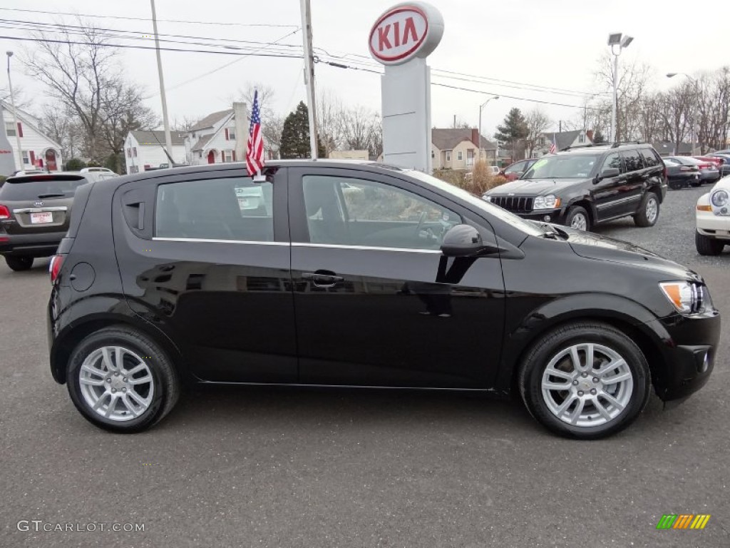 Black 2012 Chevrolet Sonic LT Hatch Exterior Photo #76655914