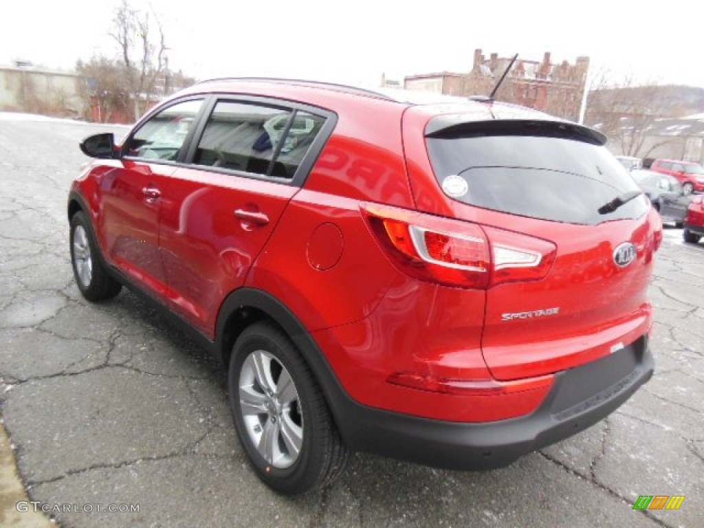 Signal Red 2013 Kia Sportage LX Exterior Photo #76656566