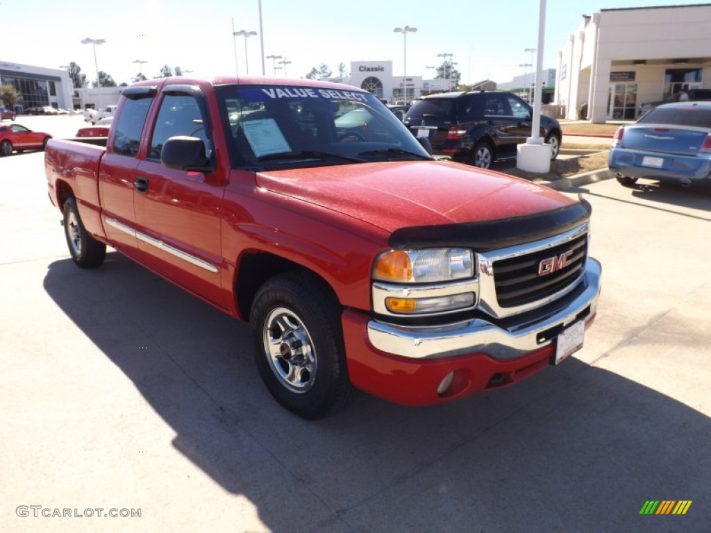 2004 Sierra 1500 SLT Extended Cab - Fire Red / Dark Pewter photo #1