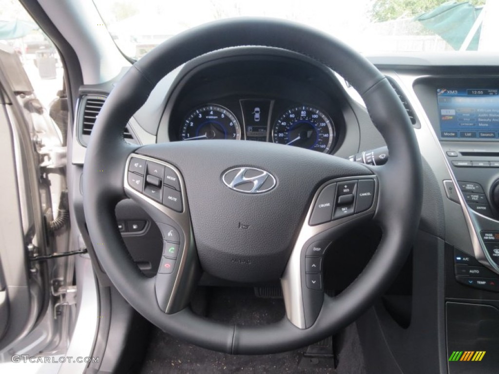 2013 Hyundai Azera Standard Azera Model Graphite Black Steering Wheel Photo #76657059