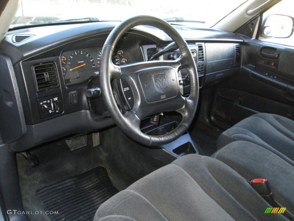 Dark Slate Gray Interior 2001 Dodge Dakota Sport Quad Cab 4x4 Photo #76657177