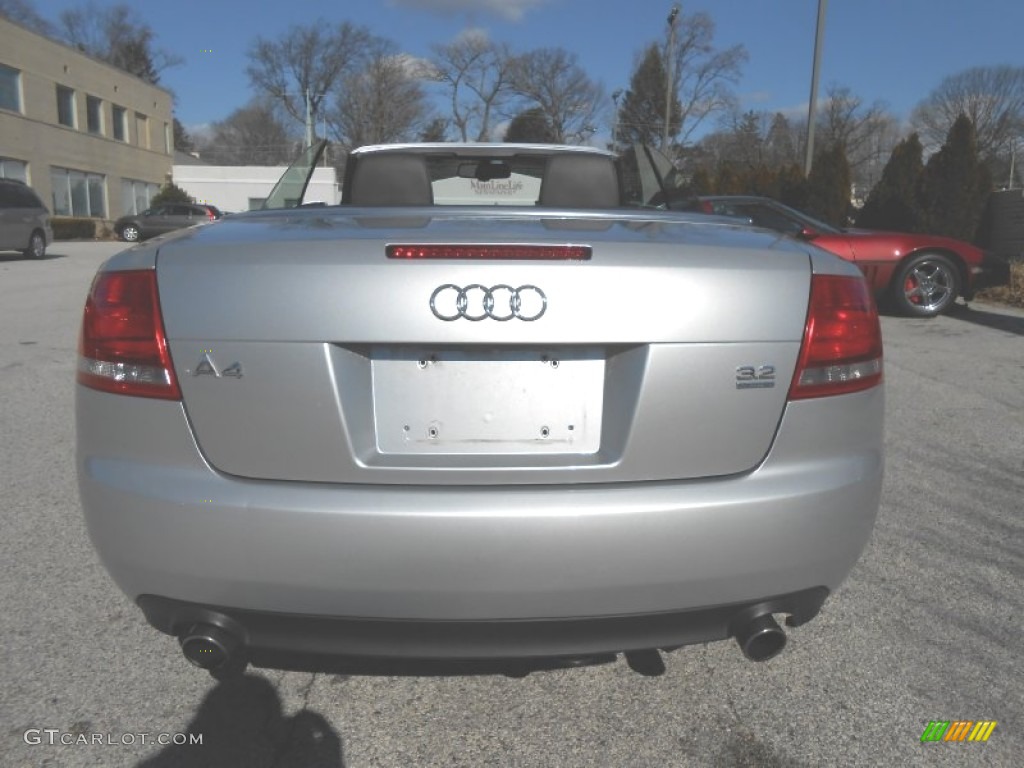 2008 A4 3.2 quattro Cabriolet - Light Silver Metallic / Black photo #6