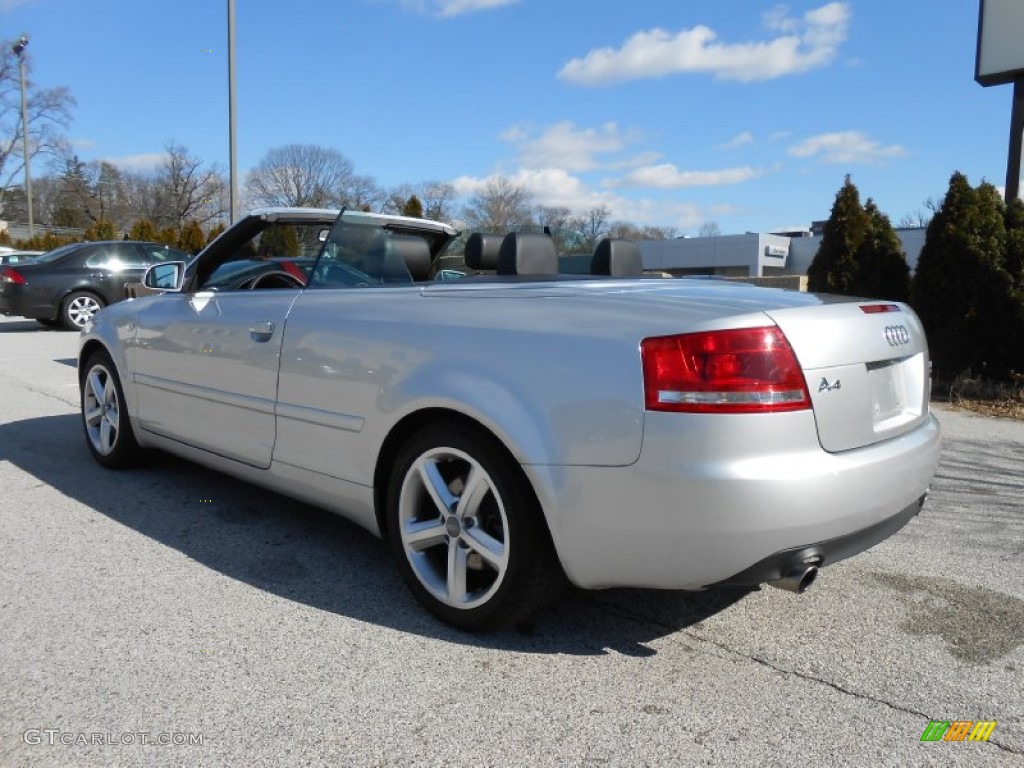 2008 A4 3.2 quattro Cabriolet - Light Silver Metallic / Black photo #7