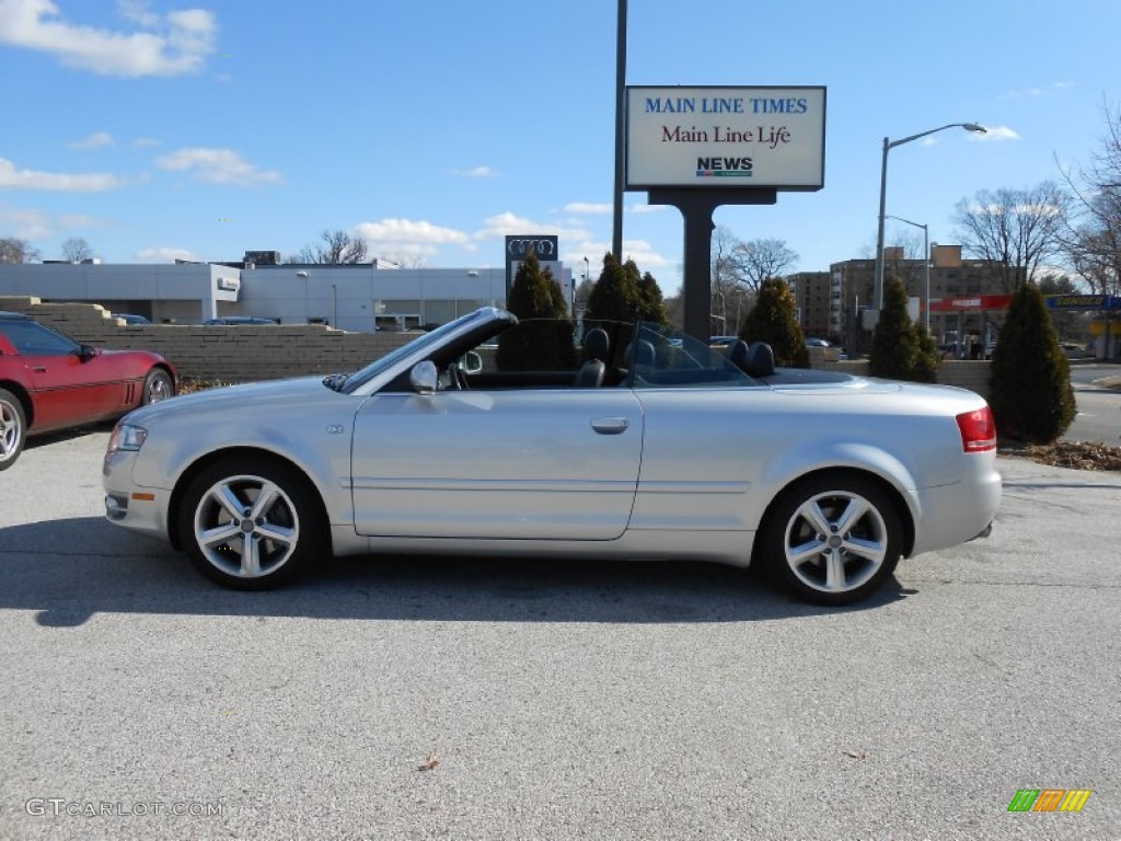 2008 A4 3.2 quattro Cabriolet - Light Silver Metallic / Black photo #8