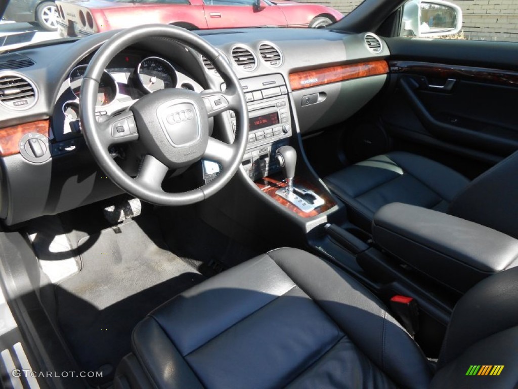Black Interior 2008 Audi A4 3.2 quattro Cabriolet Photo #76657304