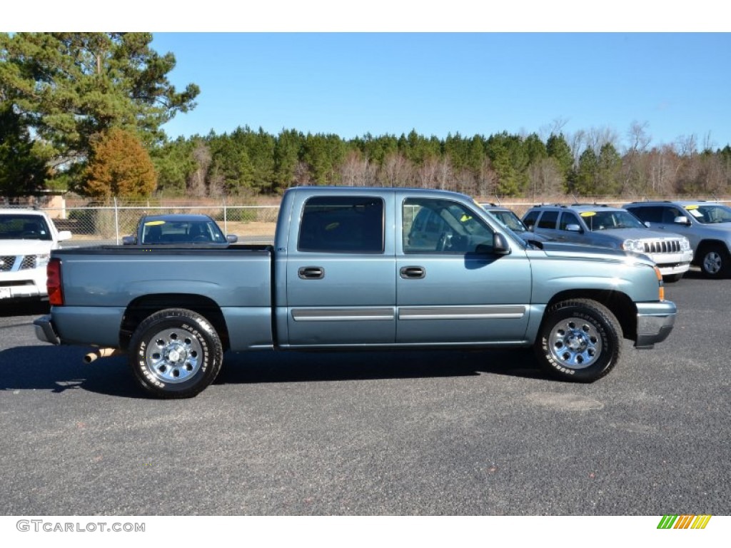 2006 Silverado 1500 LS Crew Cab - Blue Granite Metallic / Dark Charcoal photo #4