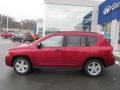 2008 Inferno Red Crystal Pearl Jeep Compass Sport 4x4  photo #2