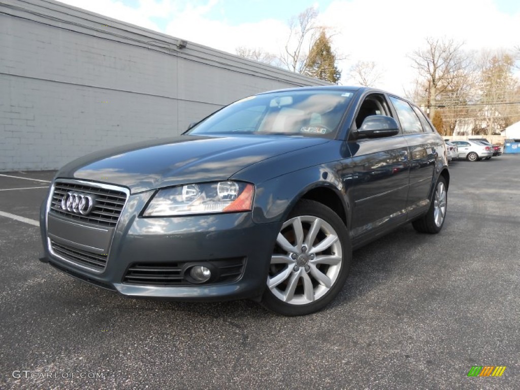 2009 A3 2.0T quattro - Meteor Grey Pearl Effect / Black photo #1