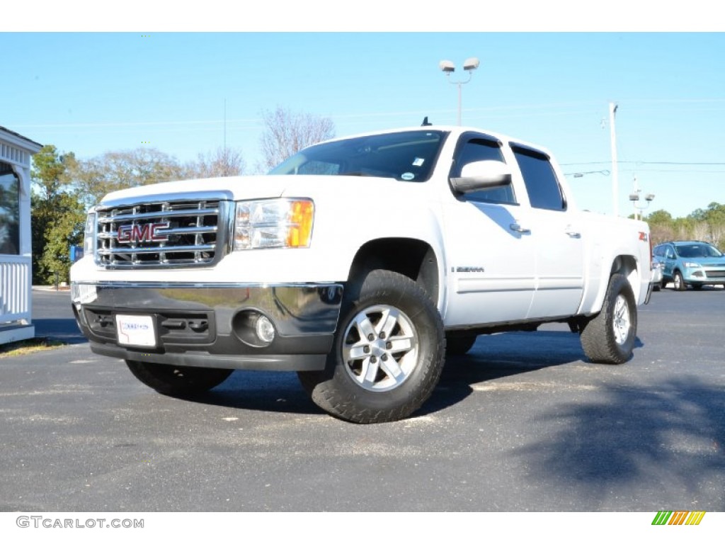 2007 Sierra 1500 SLT Crew Cab 4x4 - Summit White / Ebony Black photo #1