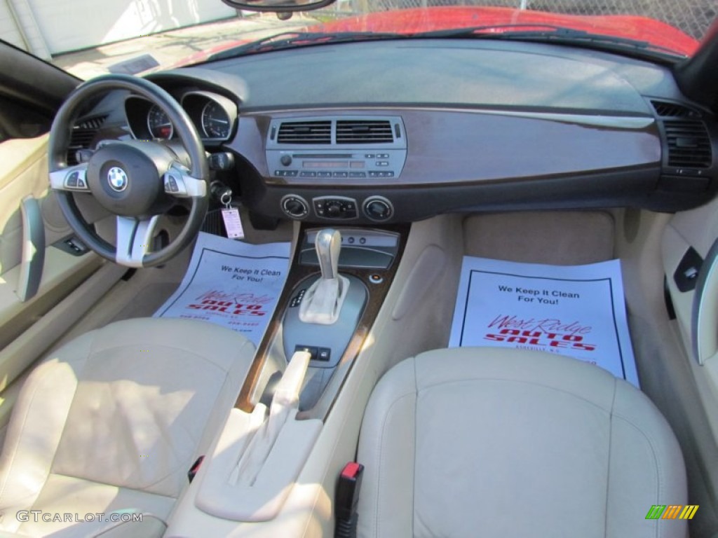 2004 Z4 3.0i Roadster - Bright Red / Beige photo #25