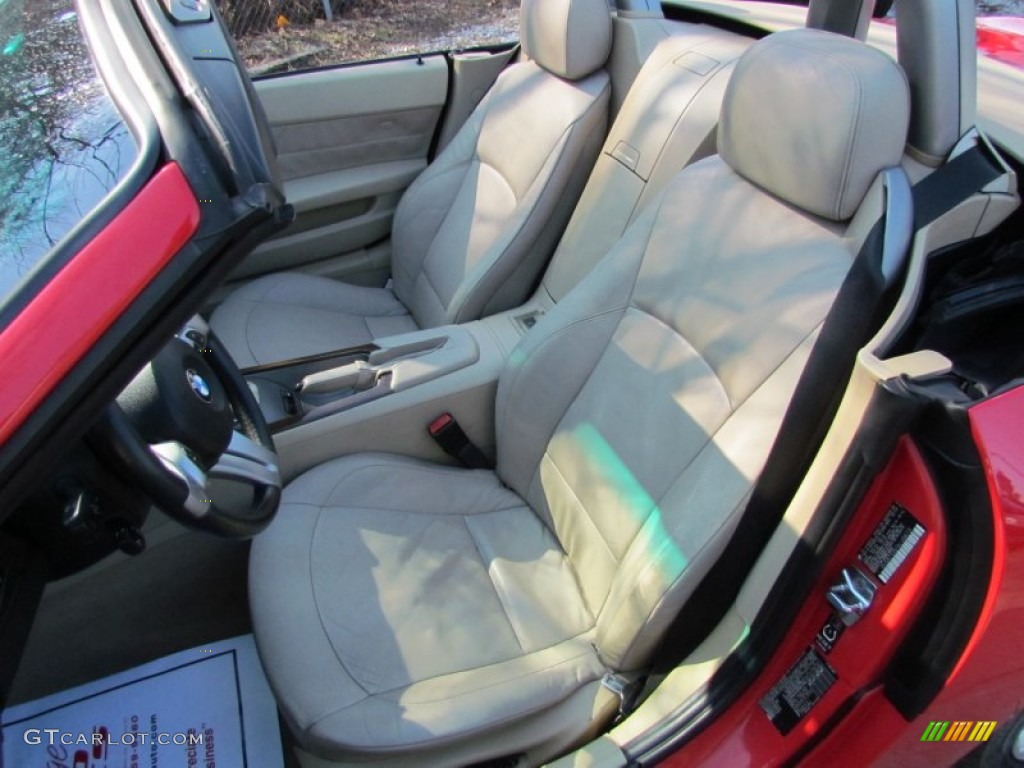 2004 Z4 3.0i Roadster - Bright Red / Beige photo #28