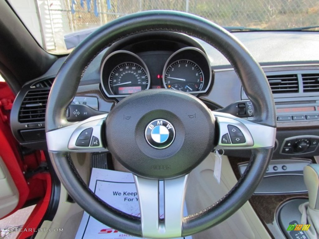 2004 Z4 3.0i Roadster - Bright Red / Beige photo #31