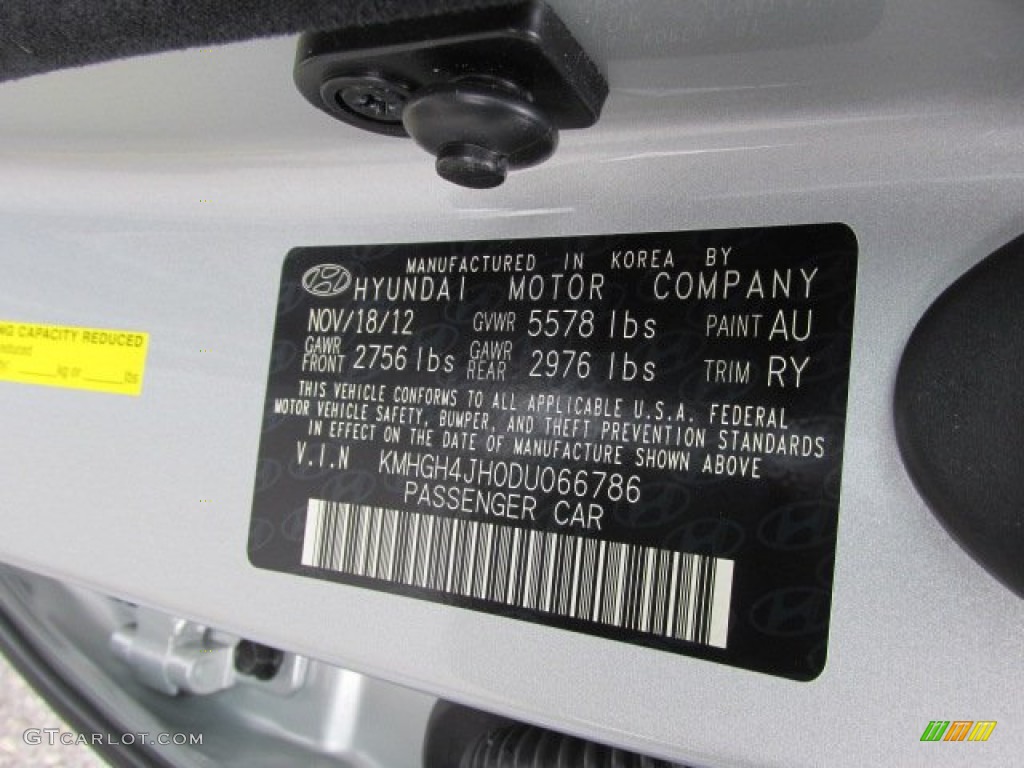 2013 Equus Color Code AU for Platinum Metallic Photo #76660683