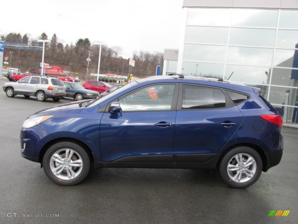 2013 Tucson GLS - Iris Blue / Taupe photo #2