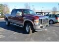 2008 Dark Toreador Red Ford F350 Super Duty Lariat Crew Cab 4x4  photo #3