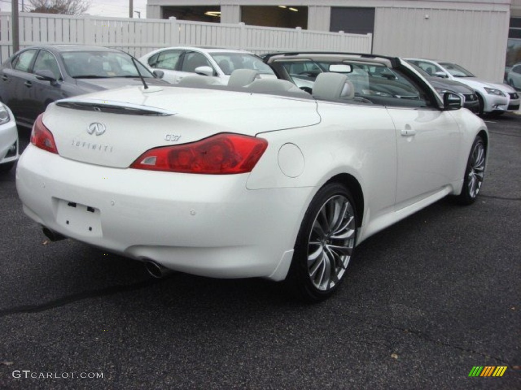 2011 G 37 Convertible - Moonlight White / Stone photo #4