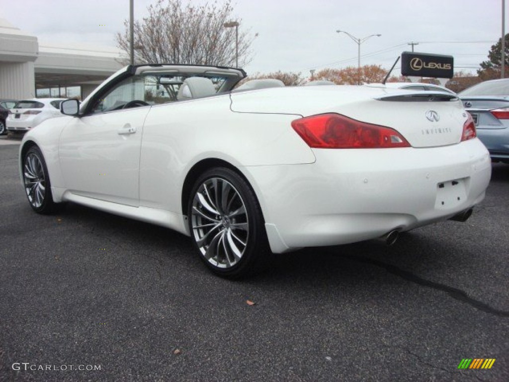 2011 G 37 Convertible - Moonlight White / Stone photo #5