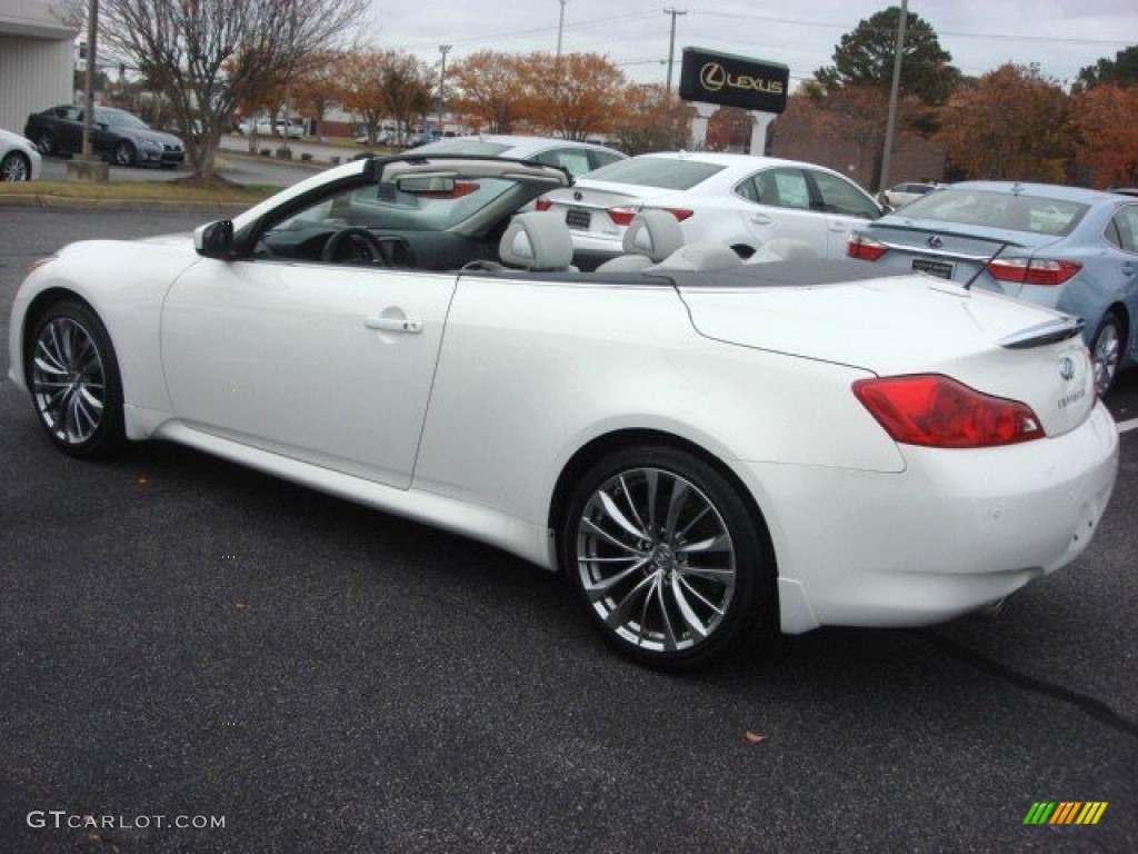 2011 G 37 Convertible - Moonlight White / Stone photo #6