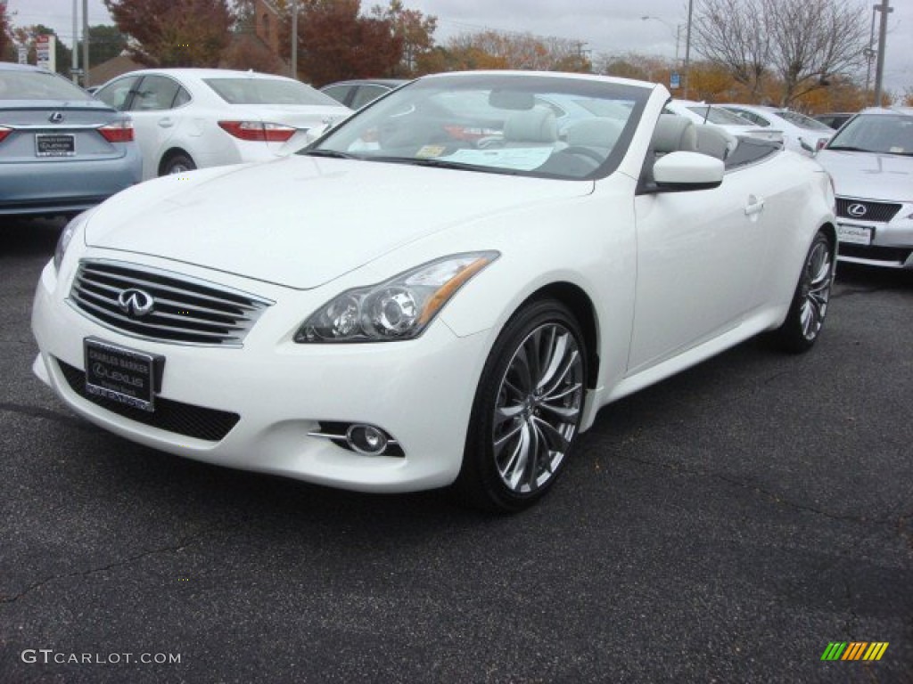 2011 G 37 Convertible - Moonlight White / Stone photo #7