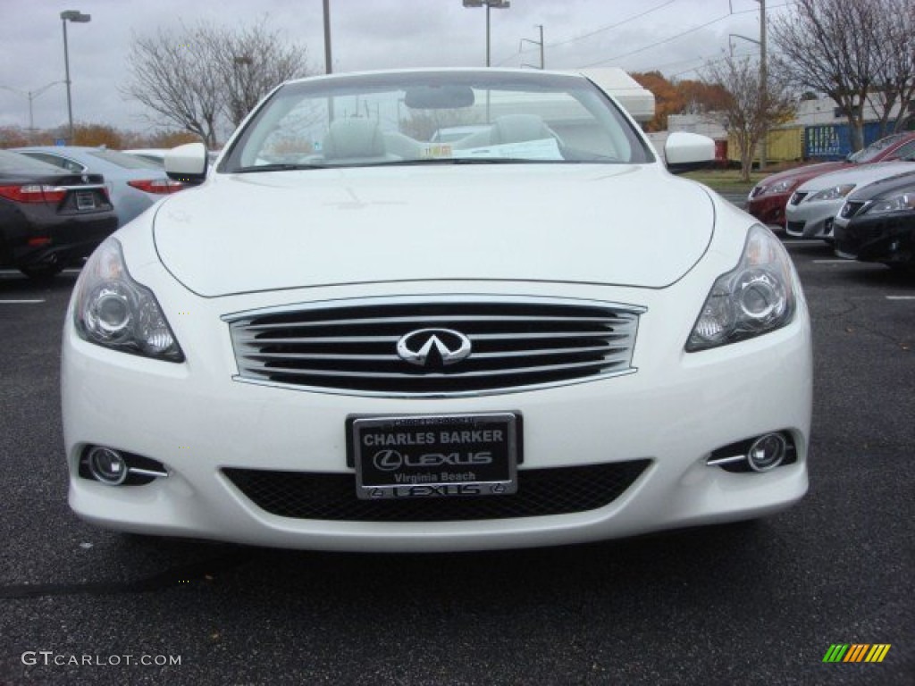 2011 G 37 Convertible - Moonlight White / Stone photo #8