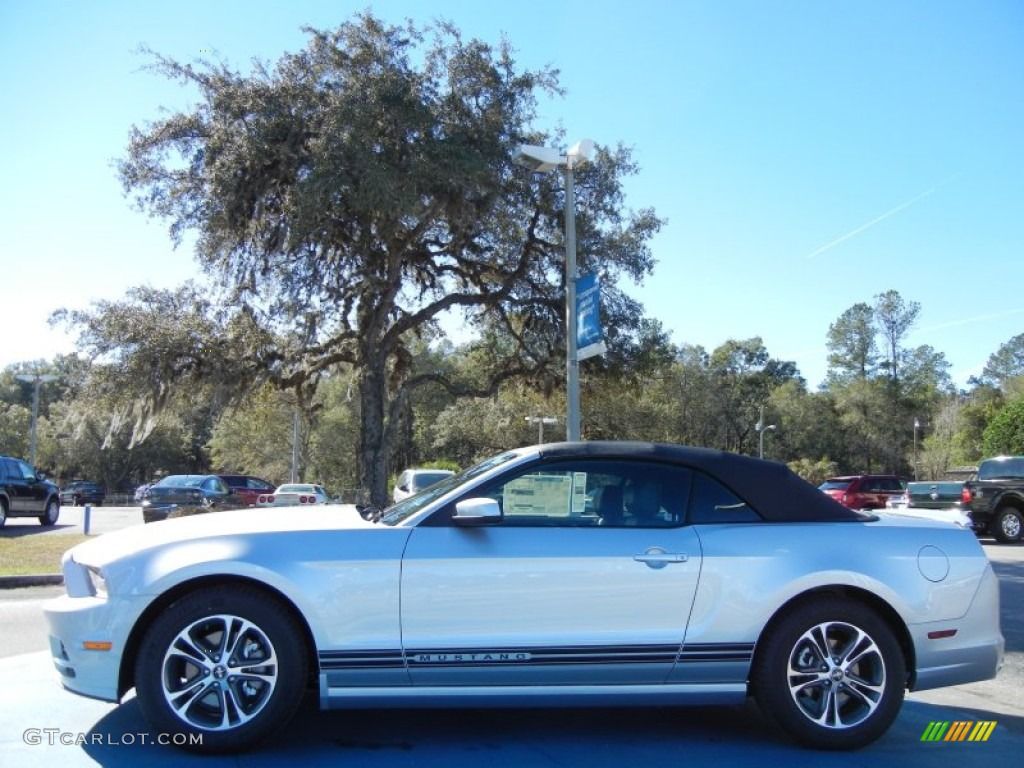 2013 Mustang V6 Premium Convertible - Ingot Silver Metallic / Charcoal Black photo #2