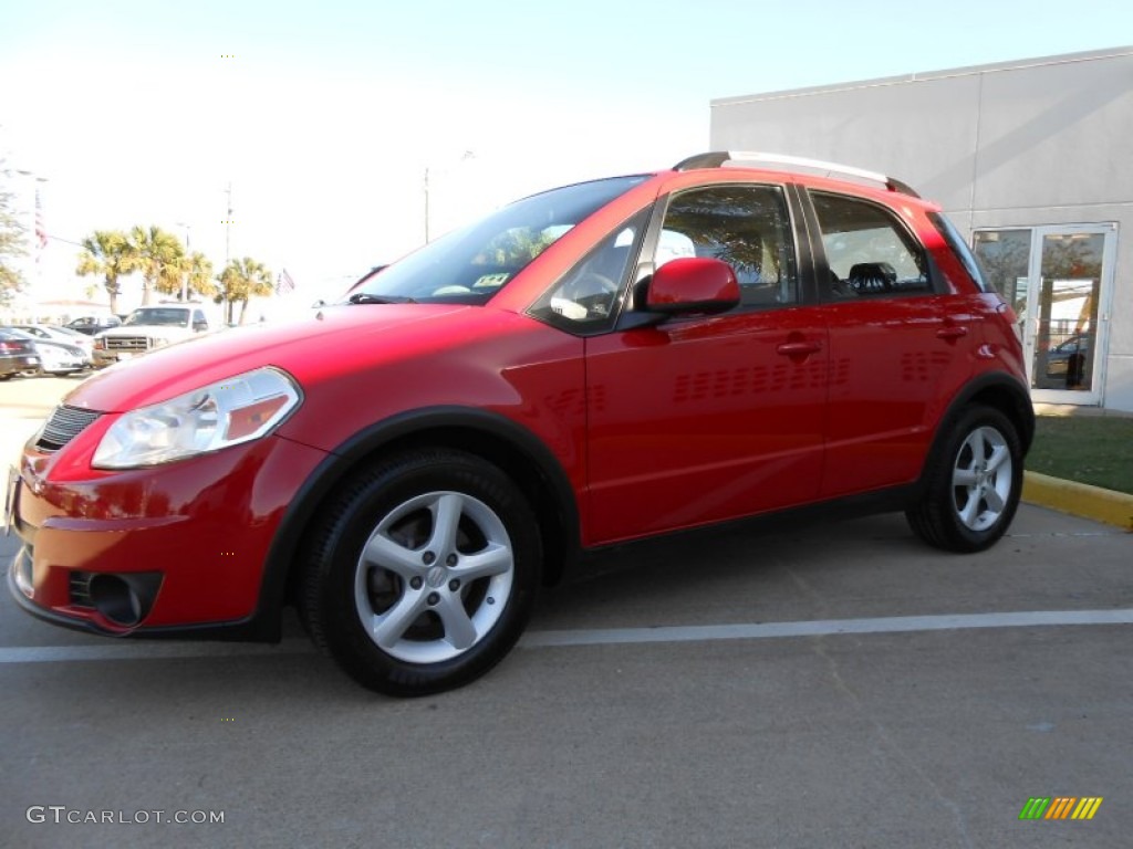 2009 SX4 Crossover Touring AWD - Vivid Red / Black photo #3