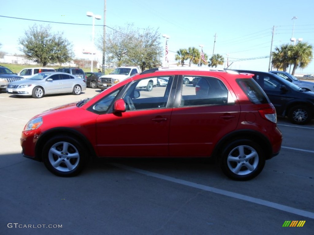 2009 SX4 Crossover Touring AWD - Vivid Red / Black photo #4