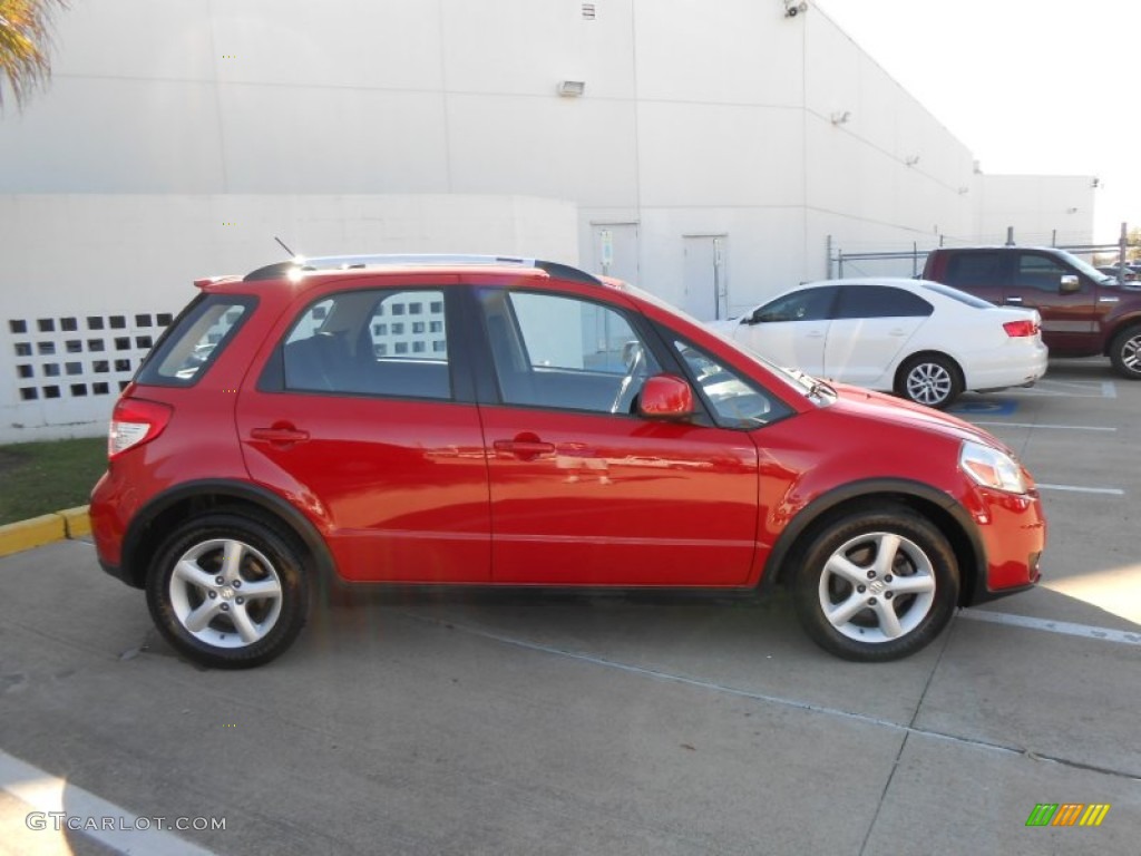 2009 SX4 Crossover Touring AWD - Vivid Red / Black photo #8