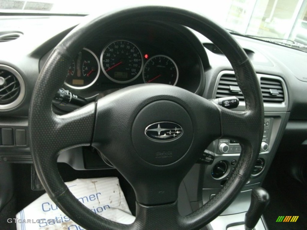 2005 Subaru Impreza Outback Sport Wagon Gray Tricot Steering Wheel Photo #76662471