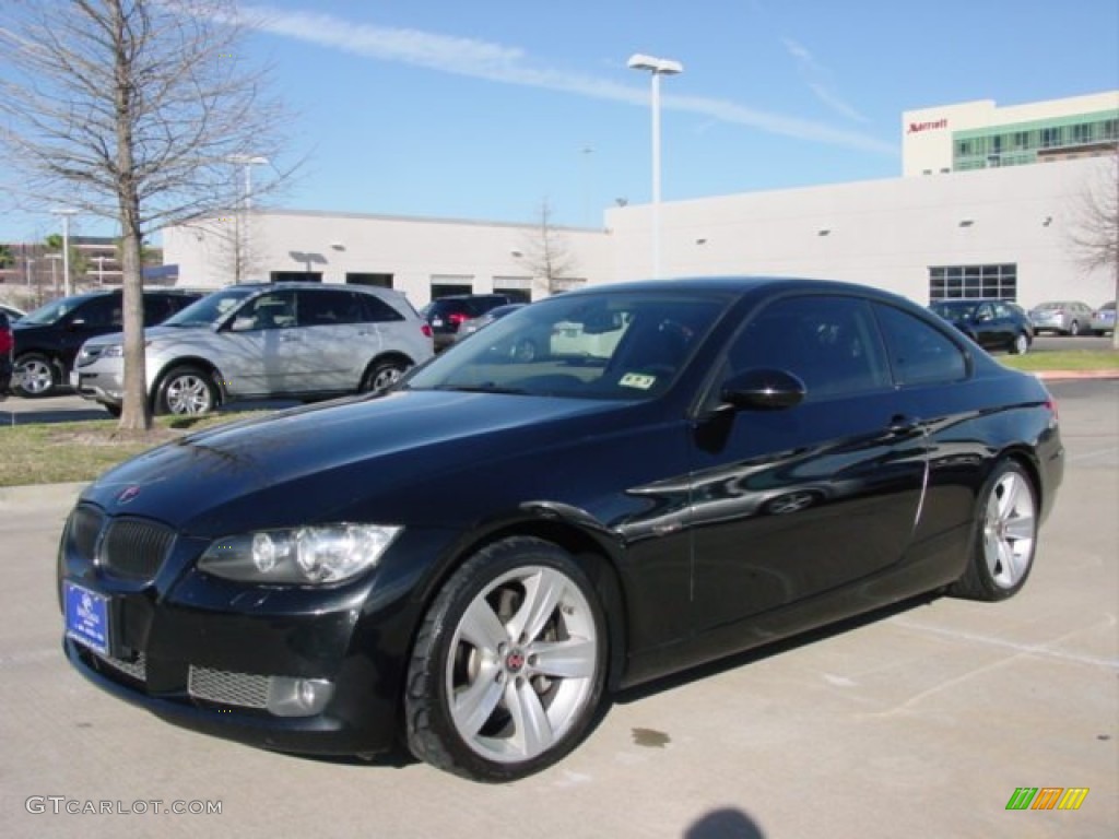 2007 3 Series 335i Coupe - Black Sapphire Metallic / Black photo #2