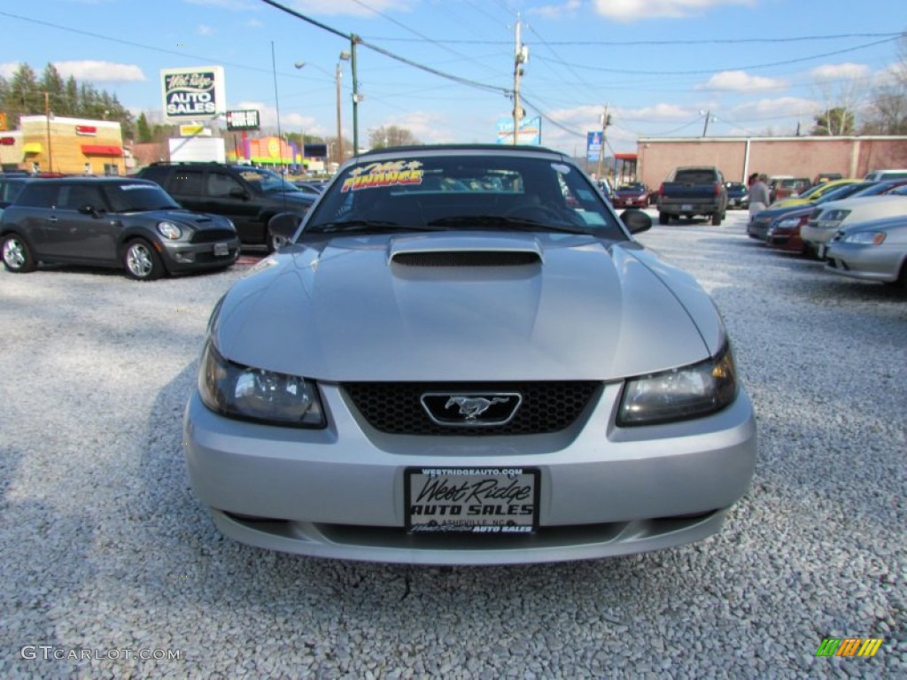 2002 Mustang GT Convertible - Satin Silver Metallic / Dark Charcoal photo #12