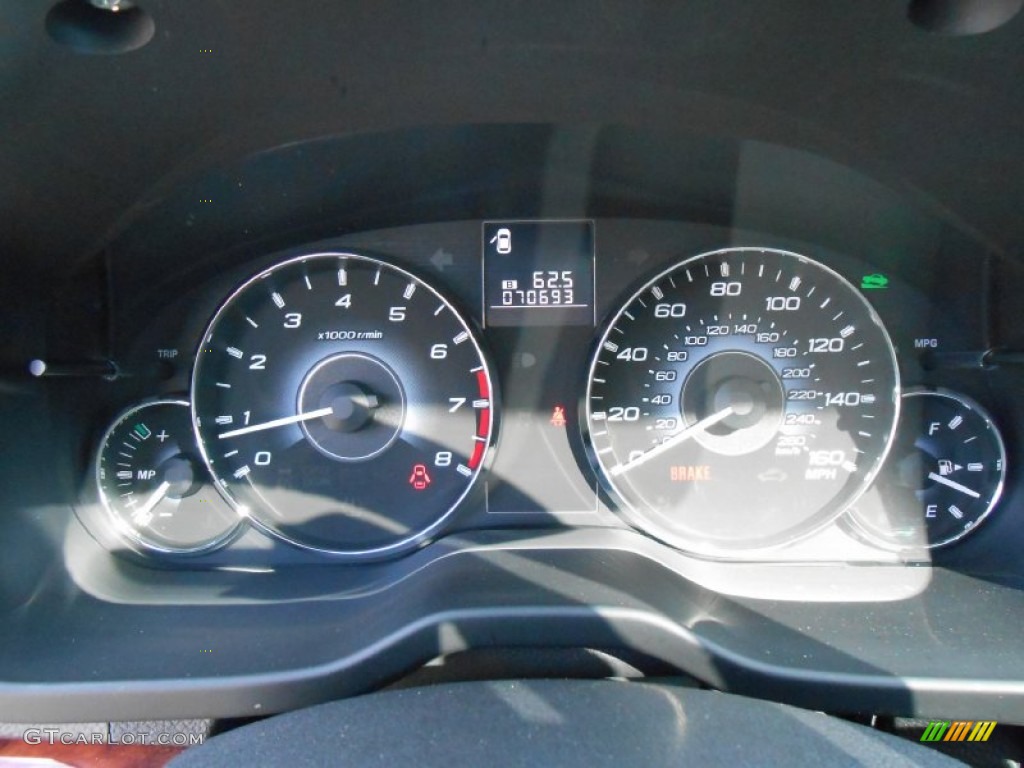 2010 Subaru Legacy 2.5 GT Limited Sedan Gauges Photo #76664546