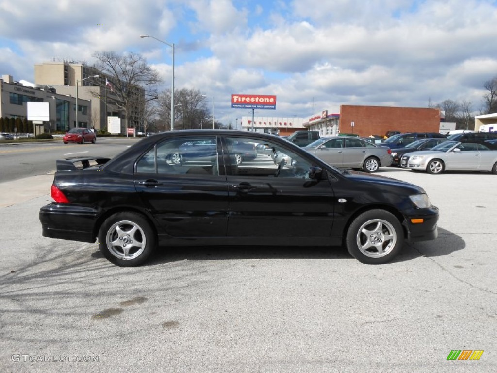 2003 Lancer OZ Rally - Labrador Black Pearl / Black photo #4