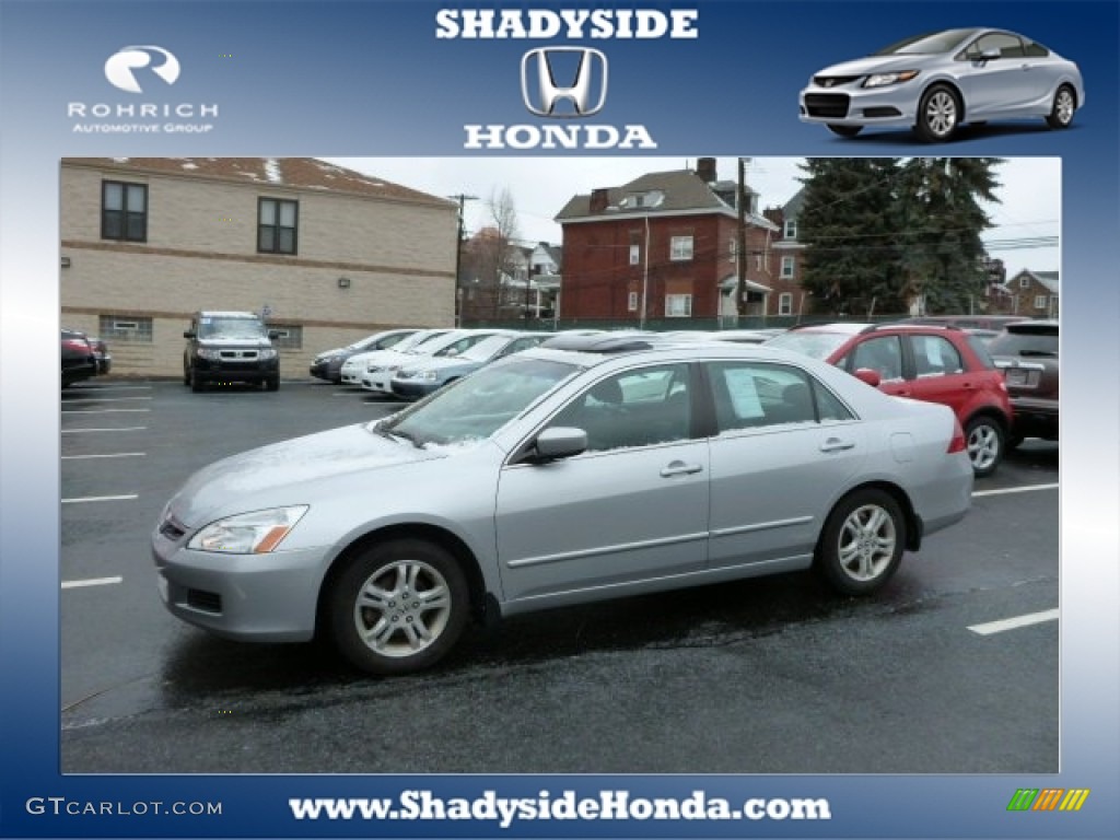 2007 Accord EX-L Sedan - Alabaster Silver Metallic / Gray photo #1