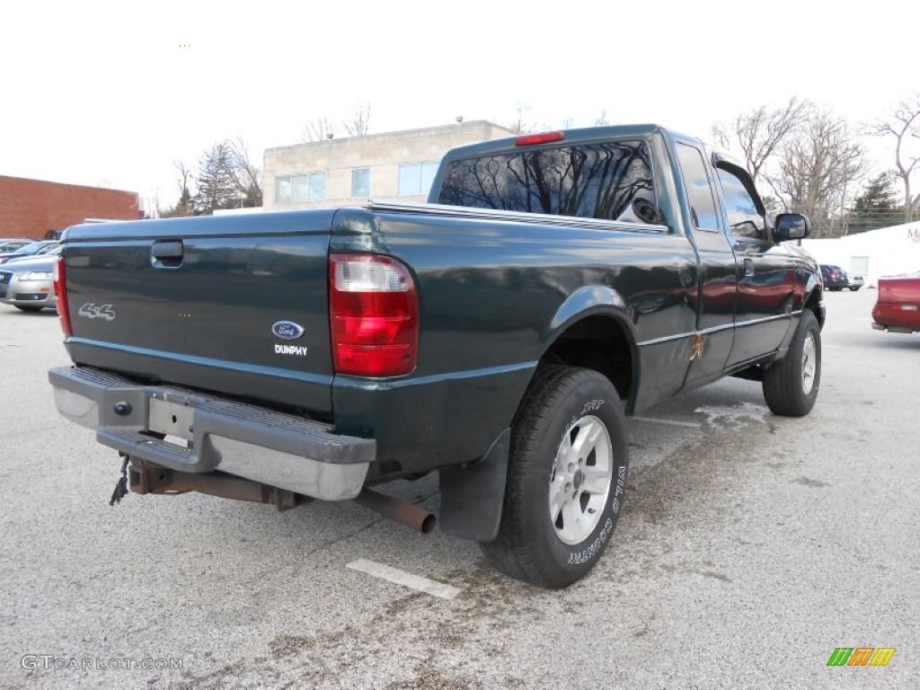 2003 Ranger XLT SuperCab 4x4 - Dark Highland Green Metallic / Medium Pebble photo #5