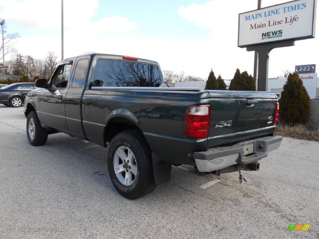 2003 Ranger XLT SuperCab 4x4 - Dark Highland Green Metallic / Medium Pebble photo #7