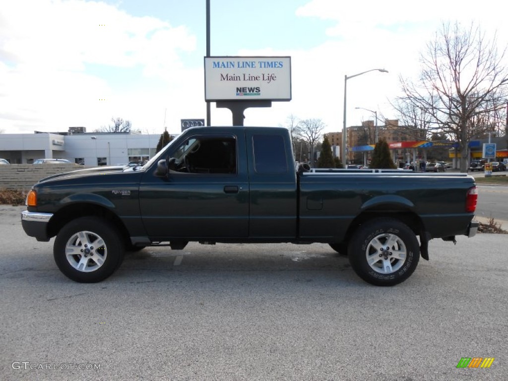 2003 Ranger XLT SuperCab 4x4 - Dark Highland Green Metallic / Medium Pebble photo #8