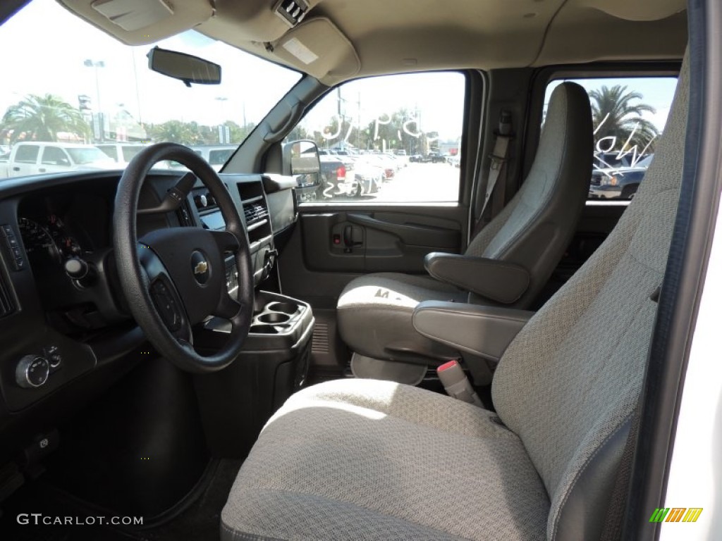 Medium Pewter Interior 2012 Chevrolet Express LT 3500 Passenger Van Photo #76666782