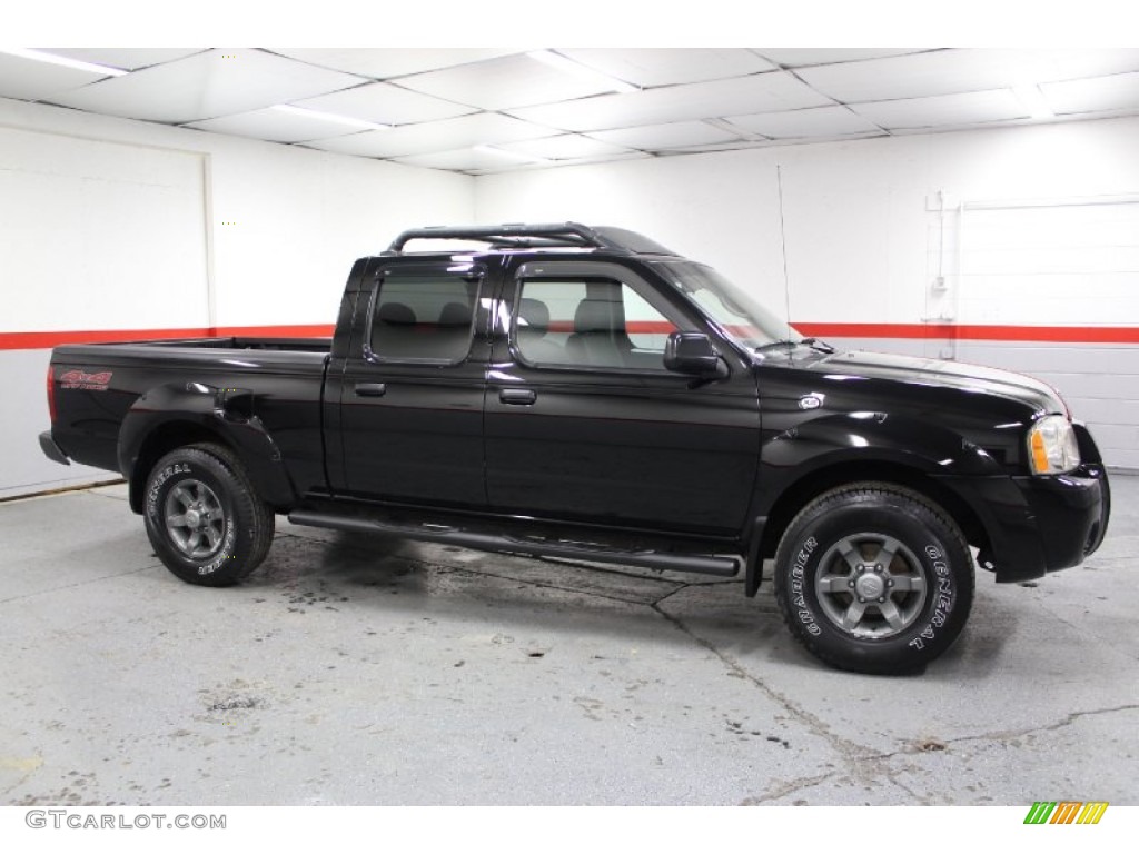Super Black 2004 Nissan Frontier XE V6 Crew Cab 4x4 Exterior Photo #76668314