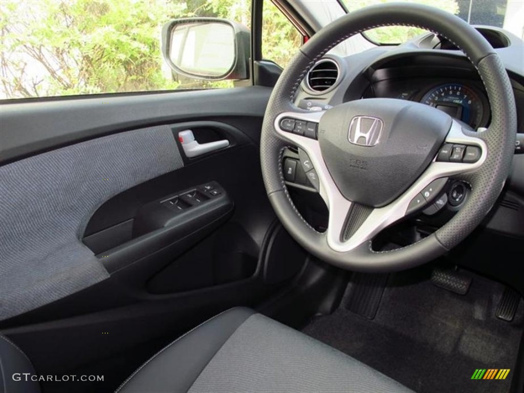2013 Honda Insight EX Hybrid Black Steering Wheel Photo #76669124