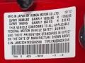 R81V: Milano Red 2013 Honda Insight EX Hybrid Color Code