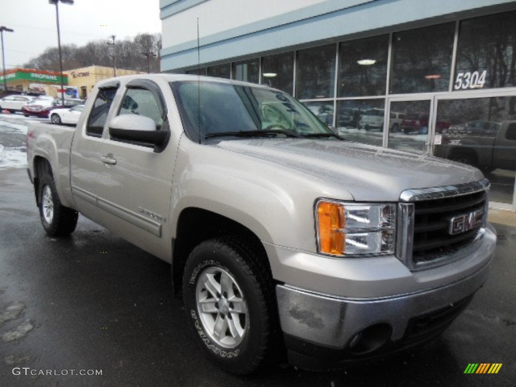 2008 Sierra 1500 SLT Extended Cab 4x4 - Silver Birch Metallic / Ebony photo #2